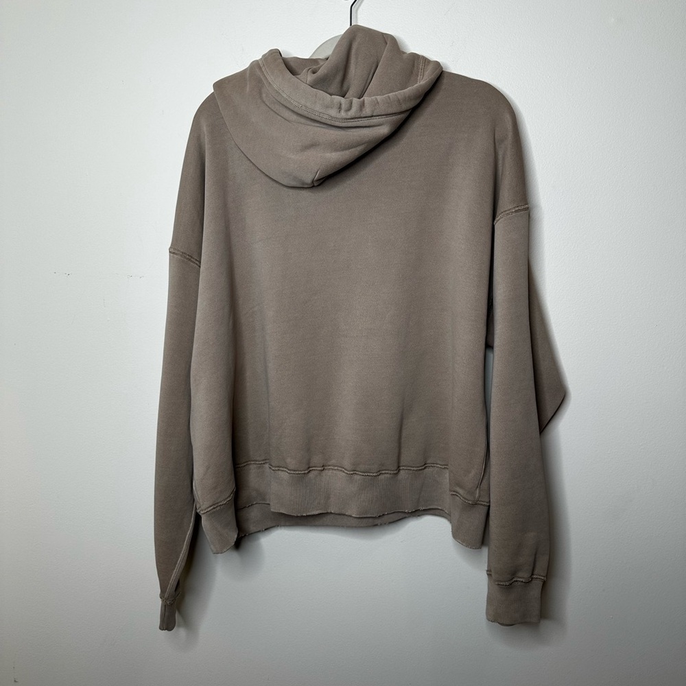 Abercrombie & Fitch Taupe Cropped Hoodie - Picture 6 of 7